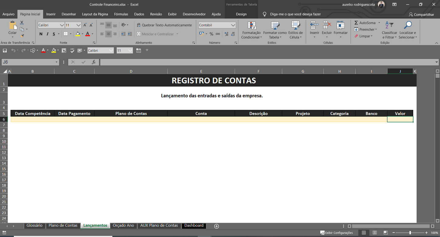 Dashboard Controle Financeiro com DRE 1.0 no Power BI