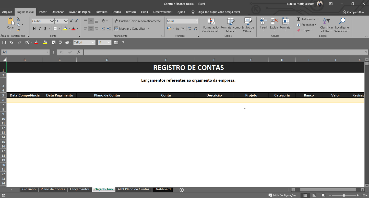 Dashboard Controle Financeiro com DRE 1.0 no Power BI