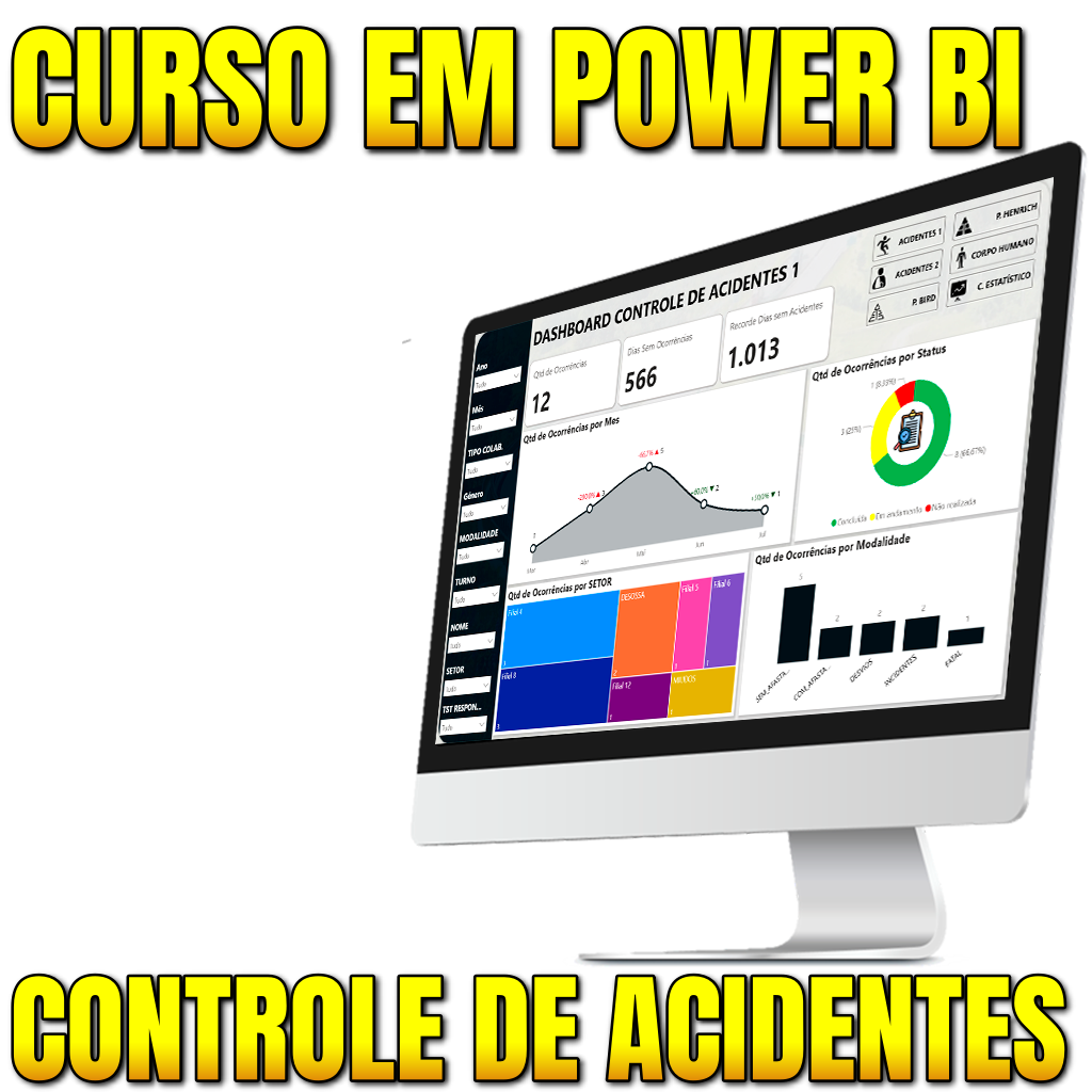Curso Criando Dashboards Profissionais no Power BI – Controle de Acidentes do Zero