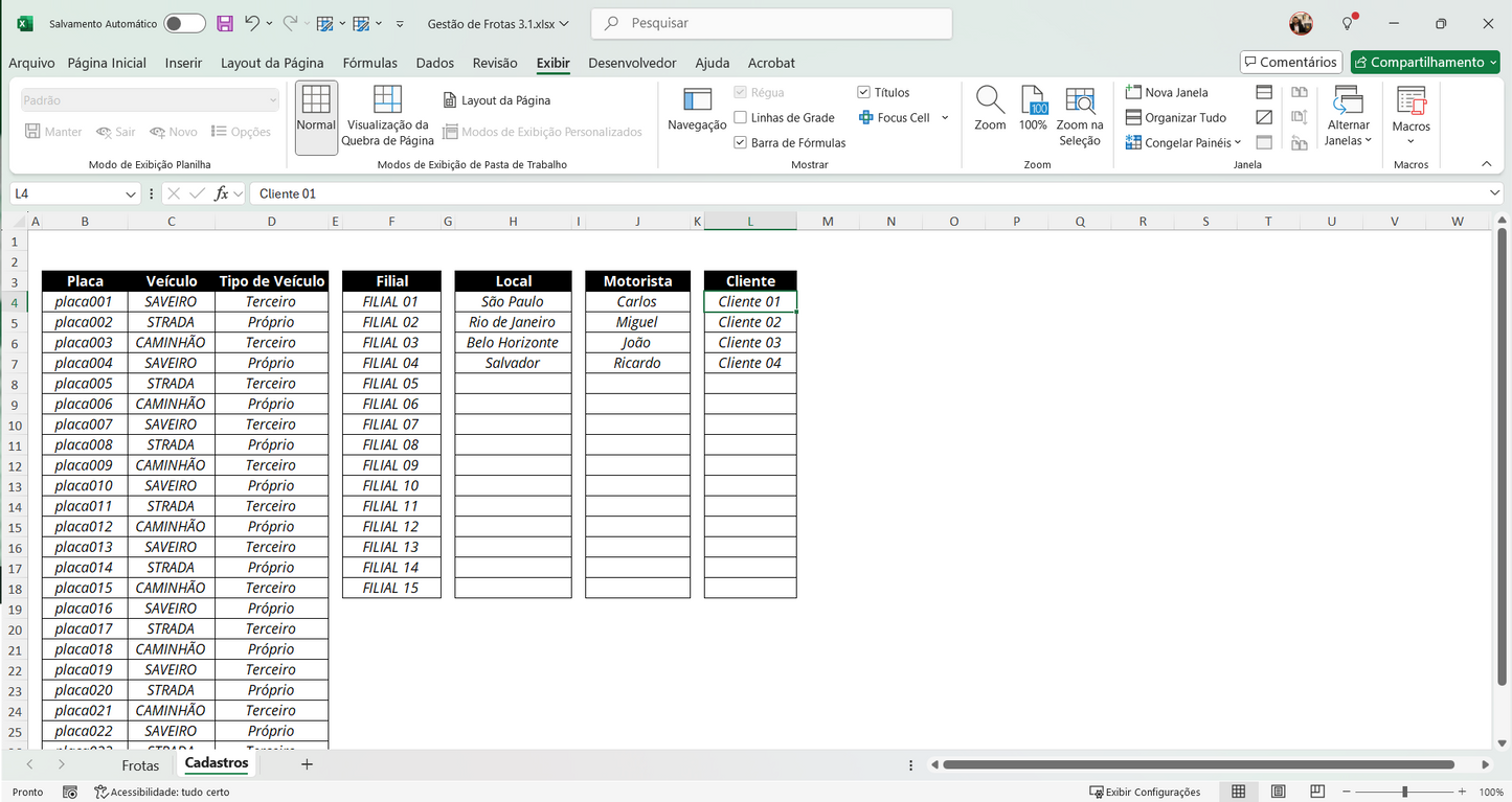 Dashboard Gestão de Frotas 3.2 no Power BI