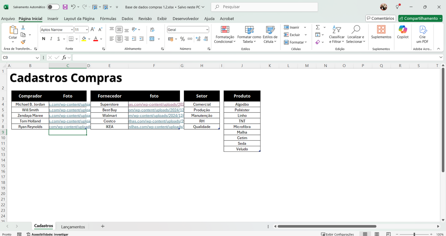 Dashboard Gestão de Compras 1.0 no Power BI