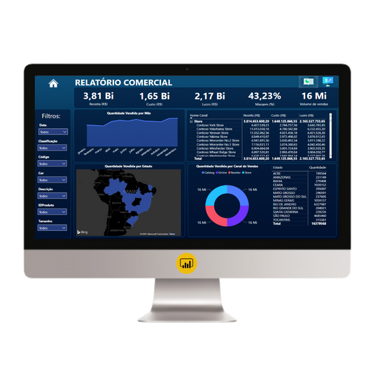Dashboard Gestão Comercial 1.0 no Power BI