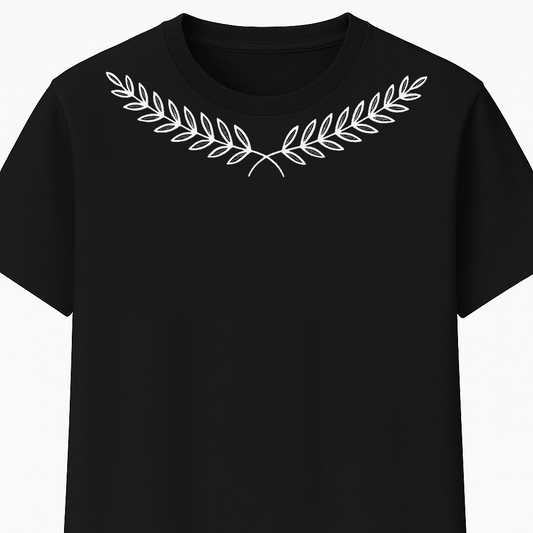 Camisa Preta com Símbolo Branco – Edição Premium Contrast