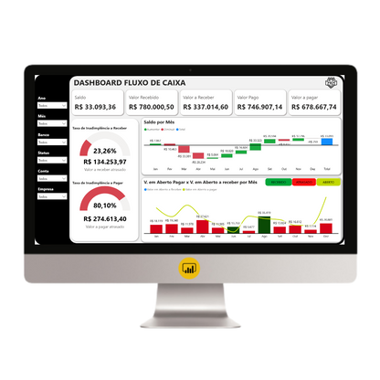 Dashboard Fluxo de Caixa 1.0 no Power BI
