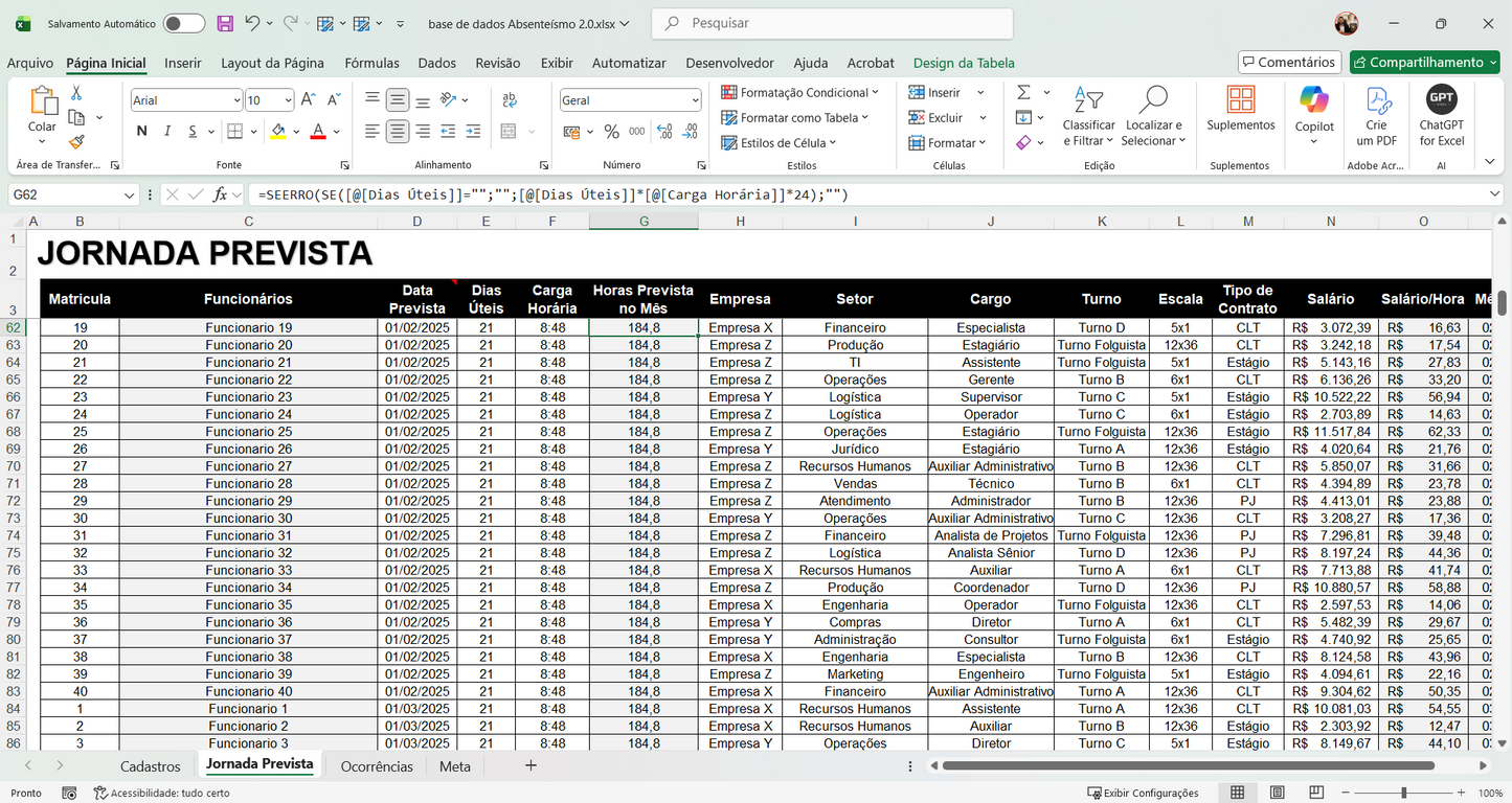 Dashboard Controle de Absenteísmo 2.1 (Power BI) — Template Profissional para RH