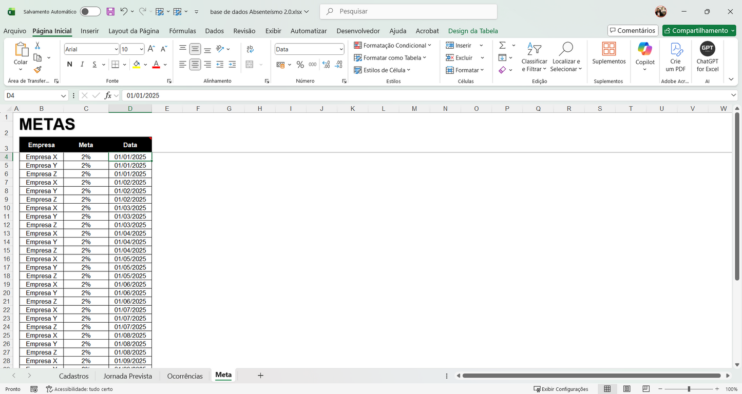Dashboard Controle de Absenteísmo 2.1 (Power BI) — Template Profissional para RH