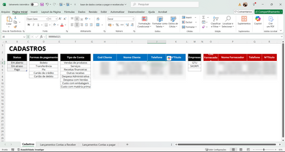 Dashboard Contas a Pagar e contas a Receber no Power BI 1.0