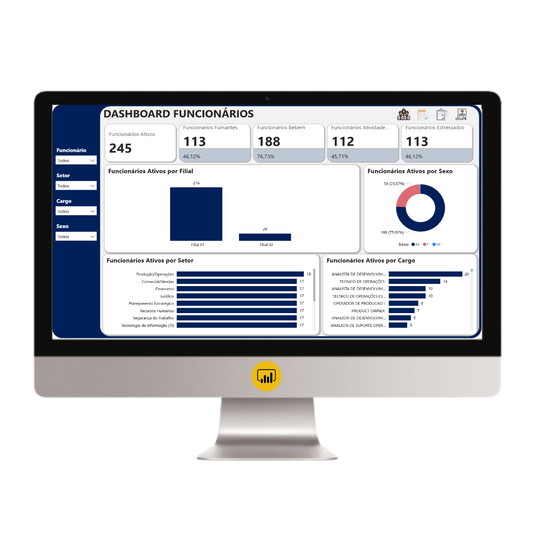 Dashboard Controle de Exames e Atestados 1.1 no Power BI – Gestão de Saúde Ocupacional Completa
