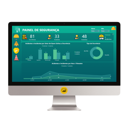 Dashboard Controle de Acidentes 1.0 no Power BI – Gestão de SST e Ocorrências