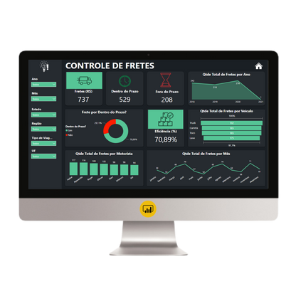 Dashboard Controle de Fretes 1.0 no Power BI