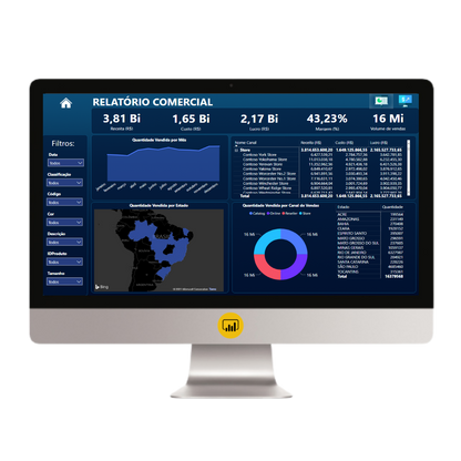 Dashboard Gestão Comercial 1.0 no Power BI