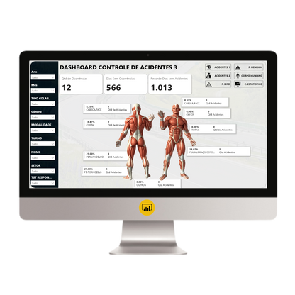 Dashboard Controle de Acidentes 1.2 no Power BI